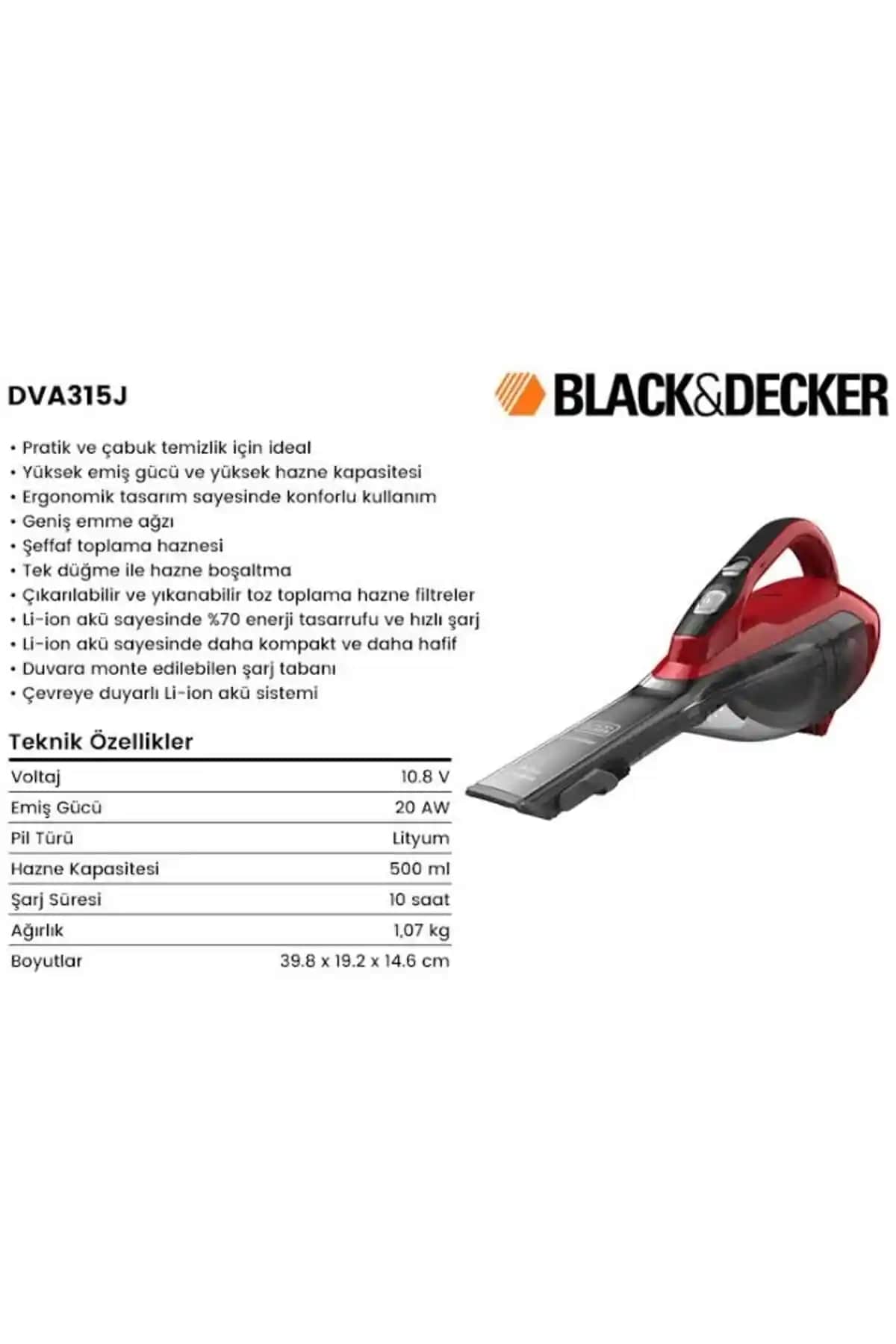 Black Decker Dva315J: Güçlü ve Pratik Şarjlı Süpürge İncelemesi
