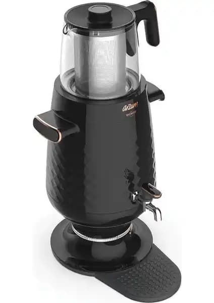 Arzum Ehlikeyf Semaver 3,5 Litre Siyah Plastik Gövdeyle Pratik Çay Hazırlama Çözümü