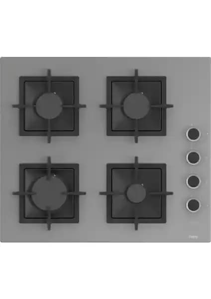 Ferre SC208 Gri Cam Ankastre Gazlı Ocak Modern Mutfaklar İçin Güvenli ve Şık Tasarım