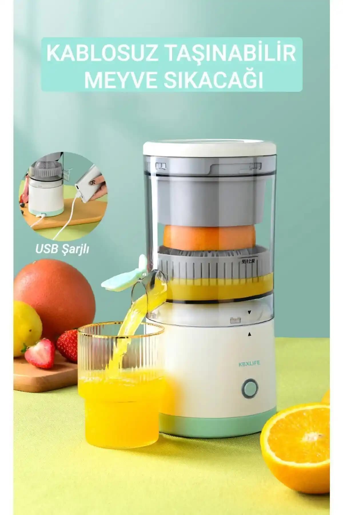Genel Markalar Kablosuz Taşınabilir Narenciye Sıkacağı: Modern ve Pratik Meyve Sıkma Cihazı