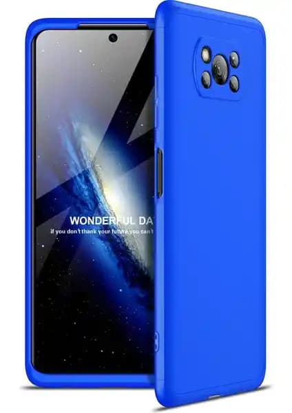 KNY Xiaomi Poco X3 NFC Kılıf 3 Parça Çift Katmanlı Koruma ve Estetik Tasarım