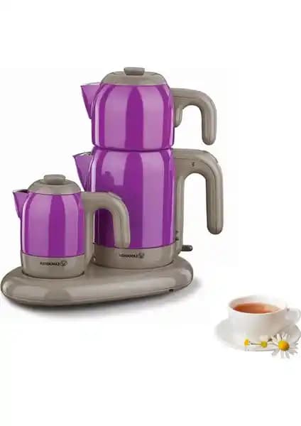 Korkmaz A353-07 Mia Mor Gri Çay Kahve Makinesi Çok Fonksiyonlu Mutfak Aleti