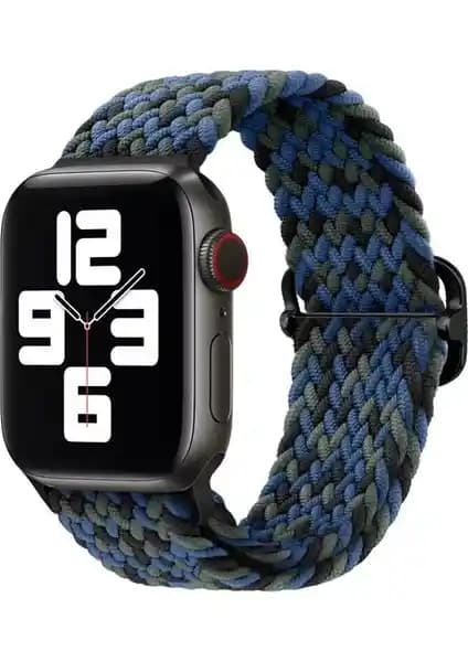 MobaxAksesuar Apple Watch 42mm ve 44mm için Şık ve Ayarlanabilir Örgü Kordon Analizi