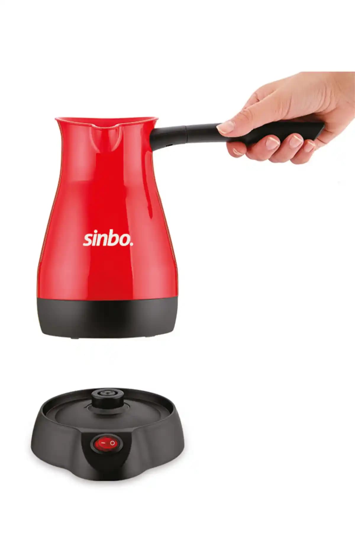 Sinbo Kırmızı Kablosuz Elektrikli Cezve: Pratik ve Şık Mutfak Aleti