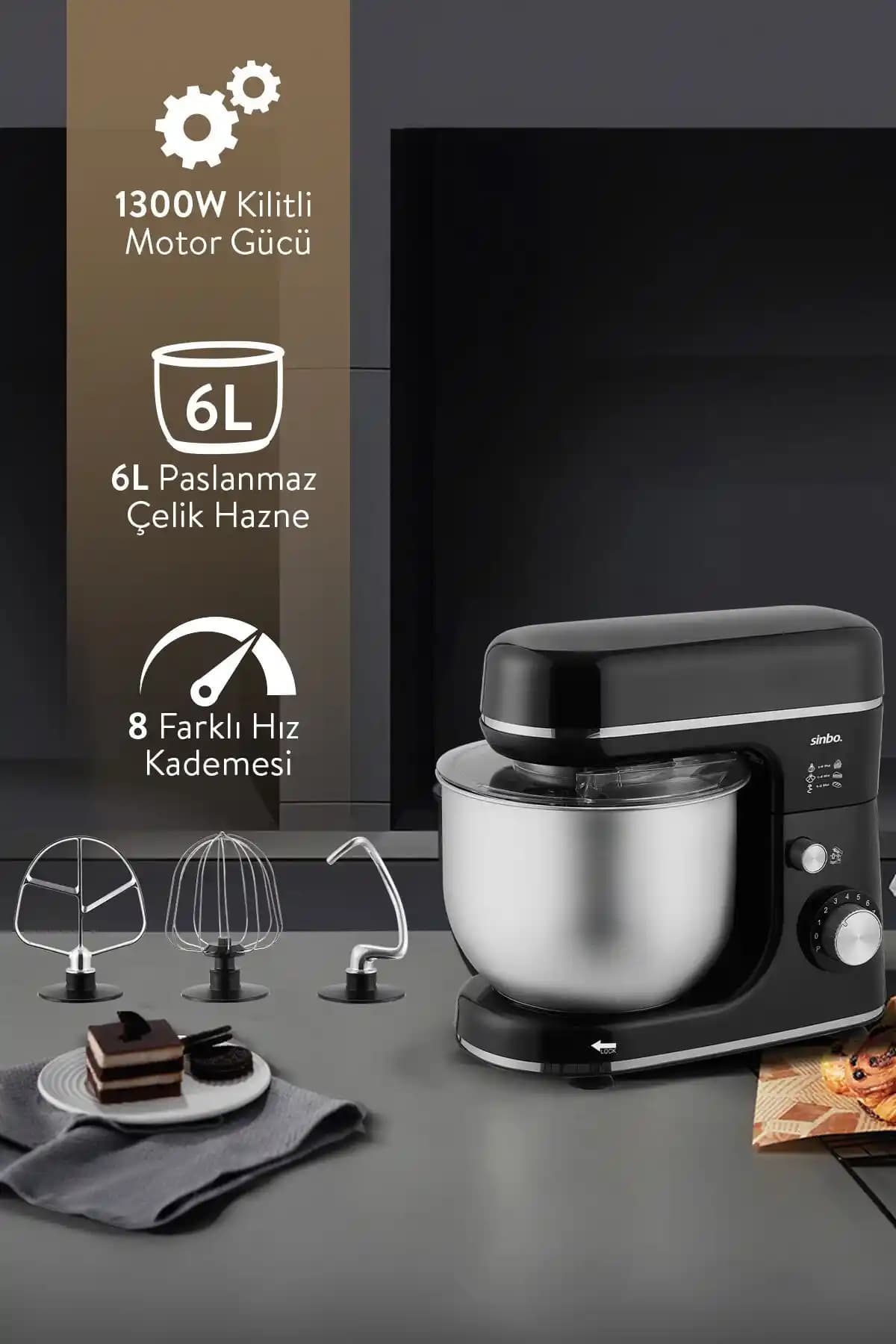 Sinbo SMX-2769 Stand Mikser: Güçlü Performans ve Çok Yönlülük Sunan Mutfak Aleti