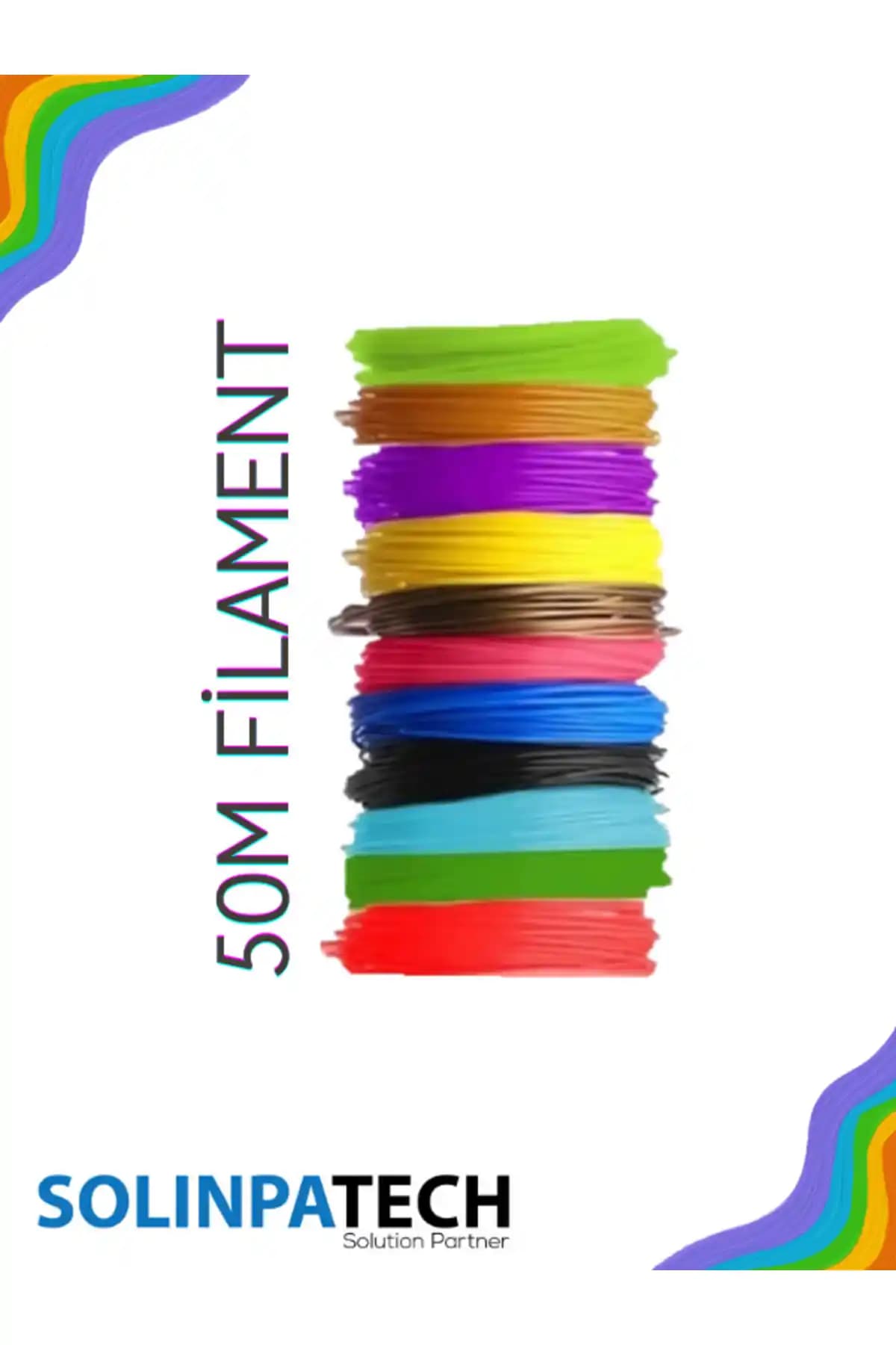 SolinpaTech 3D Kalem PLA Filament Seti Renkli ve Güvenli Malzeme ile Yaratıcılığı Artırır