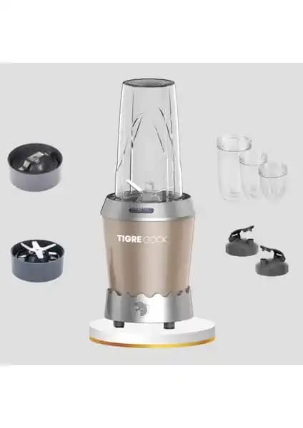 Tigrecook Nütrıshake 3 in 1 Paslanmaz Çelik Bıçaklı Çok Fonksiyonlu Blender ve Öğütücü 1000W