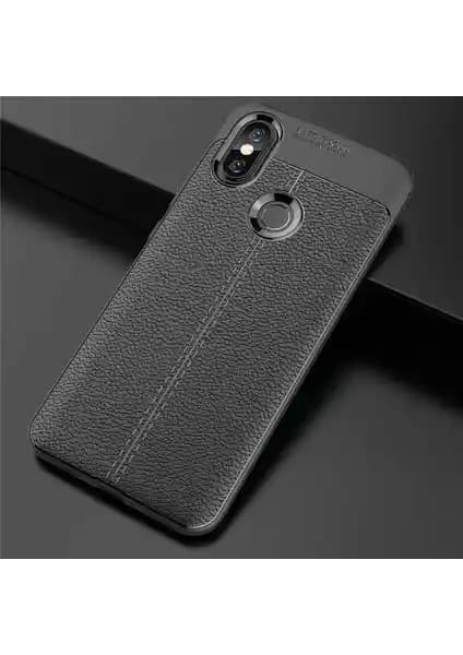 Xiaomi Mi A2 Lite için Darbeye Dayanıklı Deri Görünümlü Kılıf Uzun Ömürlü Koruma Sağlar