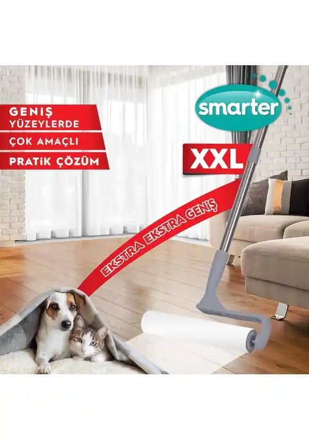 Smarter XXL Tüy Toplayıcı Rulo: Geniş Yüzeyli ve Pratik Ev Temizliği Çözümü