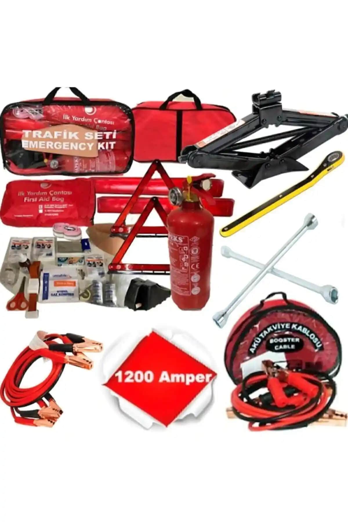 Alminas Dörtlü Trafik Güvenlik Seti: Araç Güvenliği ve Bakım İçin Pratik Çözüm