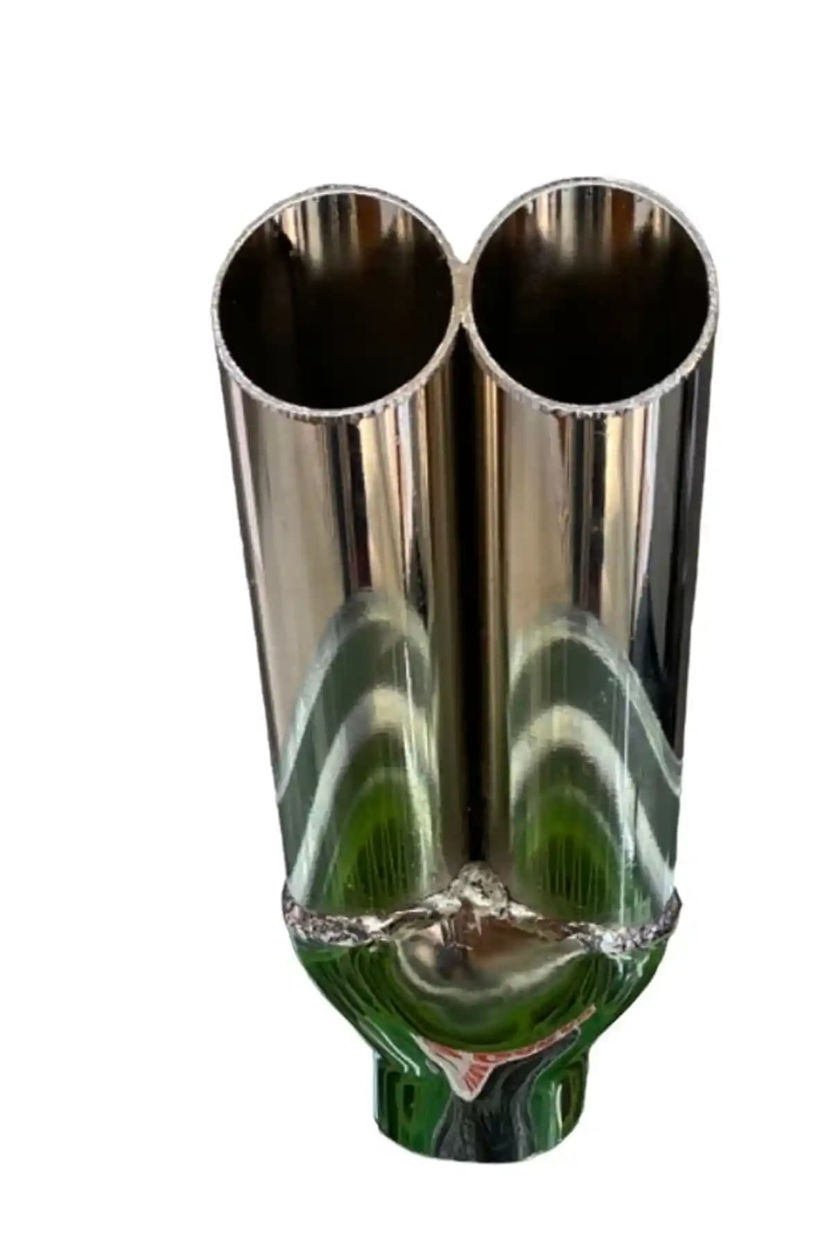 ASTUNİNG Çiftli Krom Paslanmaz Egzoz Ucu, Dayanıklı ve Şık Tasarım, Türkiye Menşeli Ürün