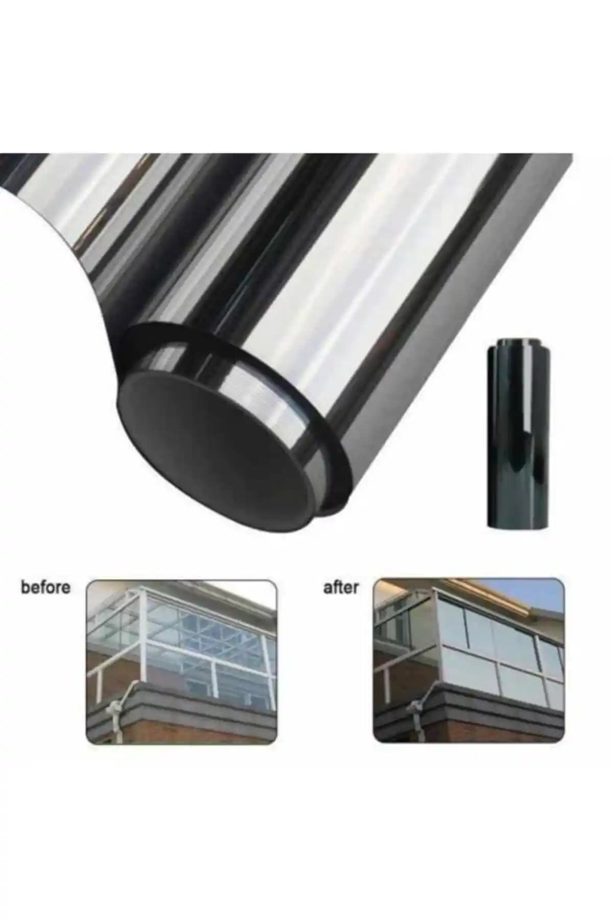 BLACK MASTER Aynalı Cam Filmi 75 Cm X 3m Gelişmiş Mahremiyet ve Enerji Verimliliği Sağlar