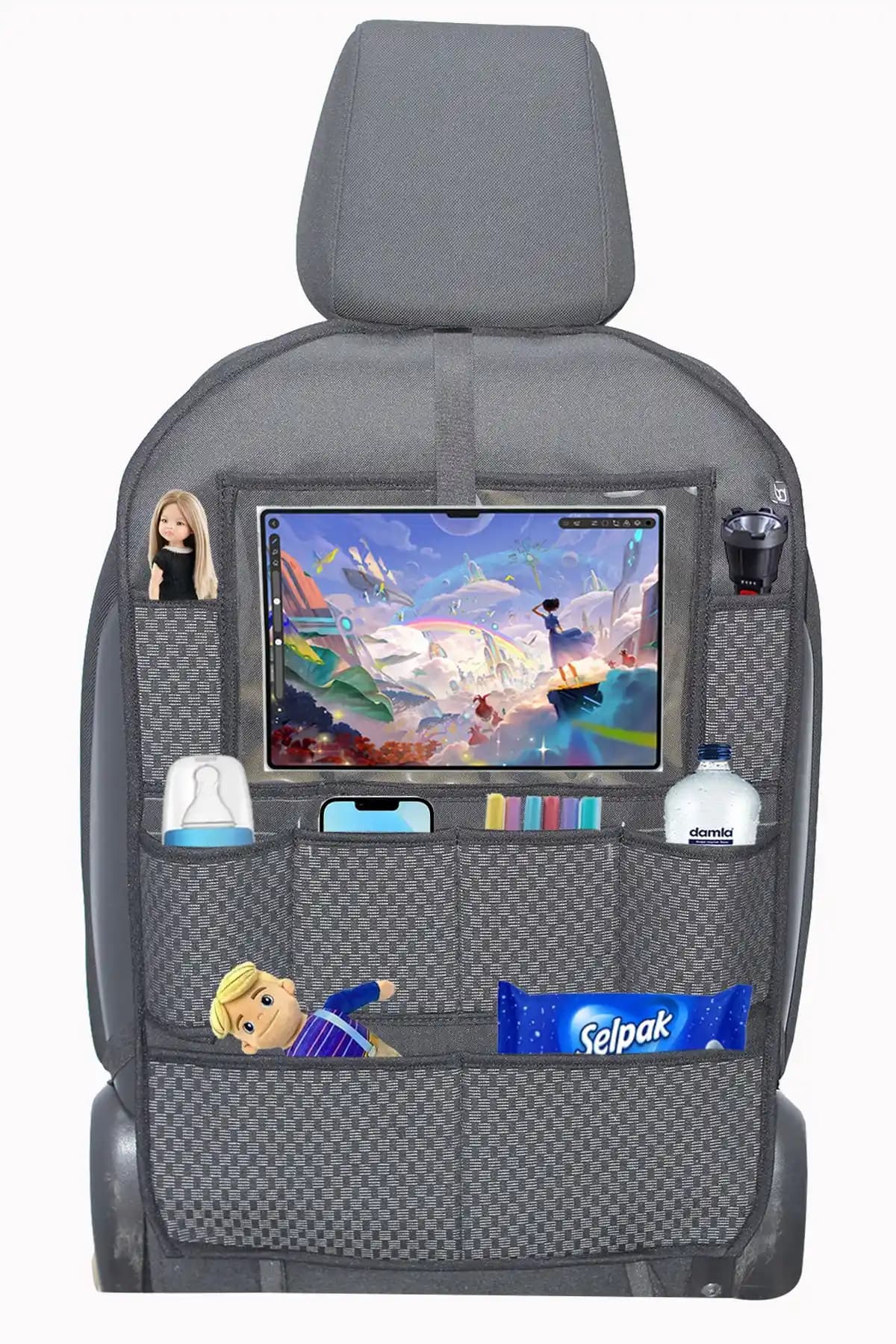 Bod Oto Koltuk Arkası Düzenleyici Organizer Armada Serisi Siyah