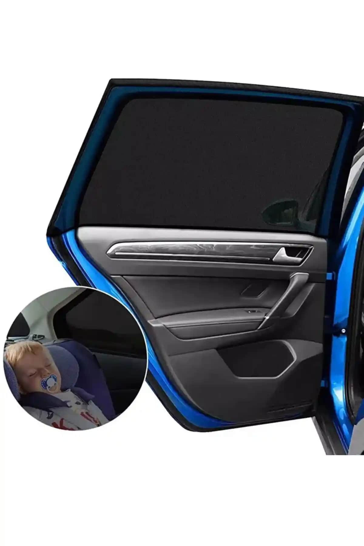 BYENS 2 Adet Oto Güneşlik Perde Seti Araç İçin Güneş ve Sineklik Koruması