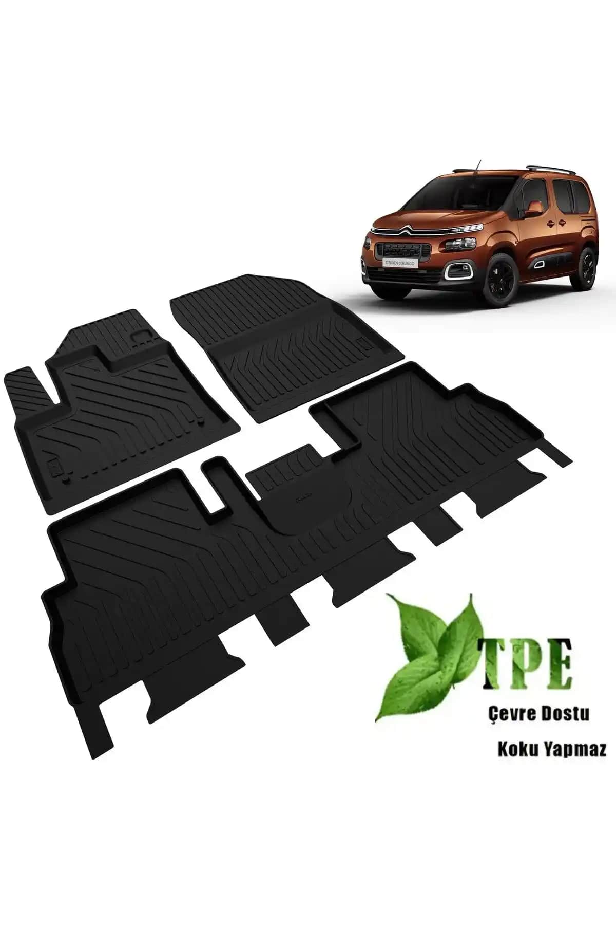 Citroen Berlingo İçin Çevre Dostu 4D Havuzlu Paspaslar Yüksek Kalite ve Koruma Sağlar