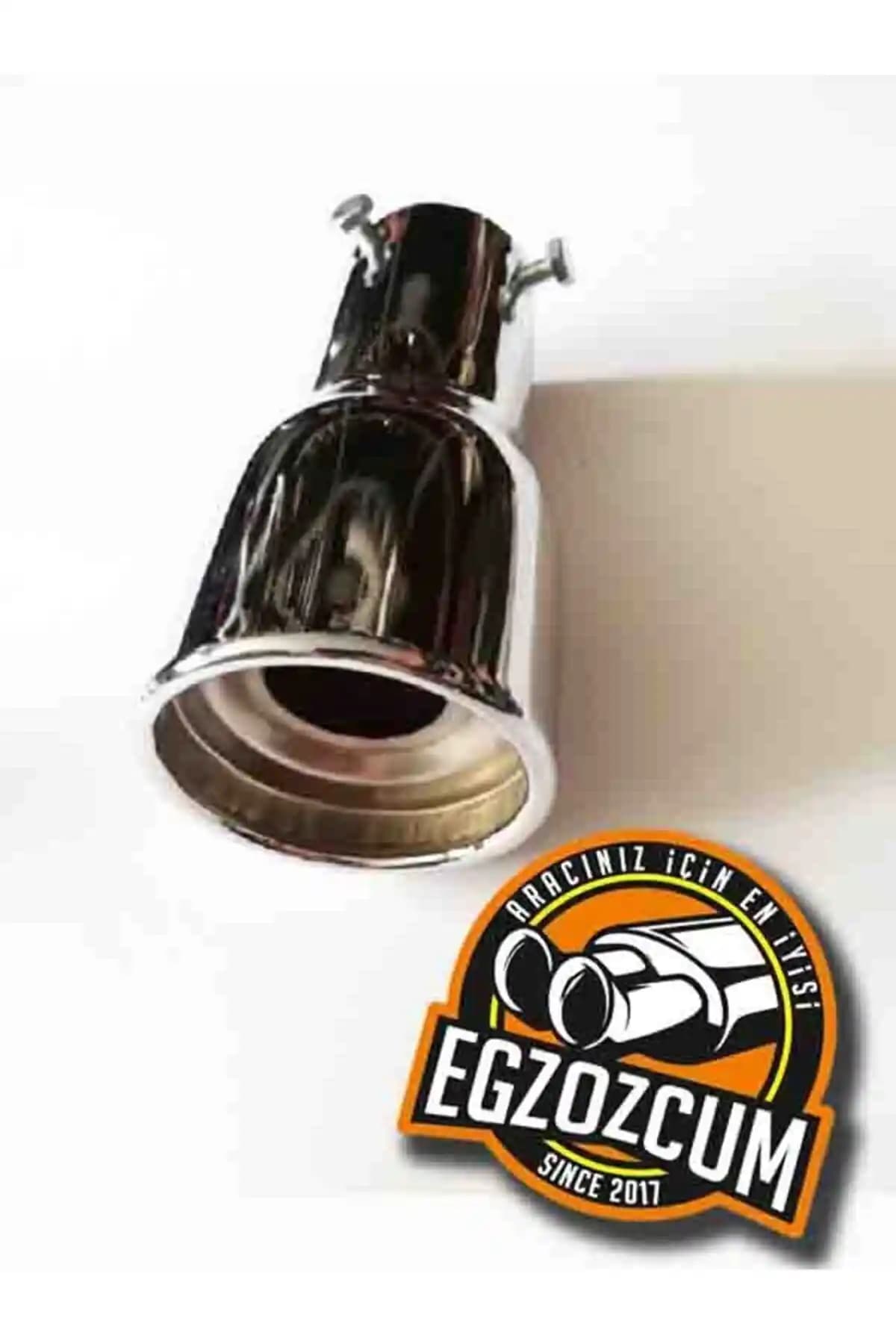 EGZOZCUM 51 mm Islık Sesli Nikelaj Egzoz Ucu - Dayanıklı ve Kolay Montajlı Tasarım
