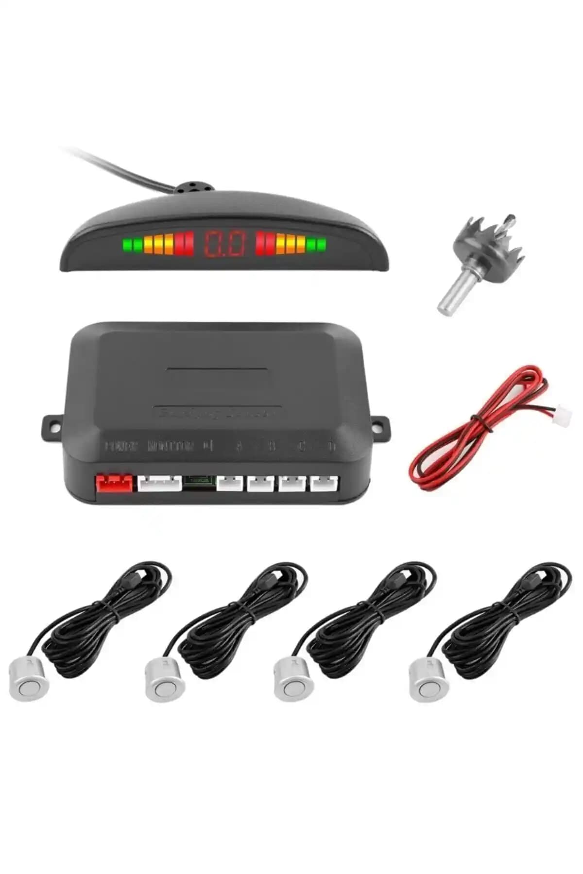 Genel Markalar Ekranlı Park Sensörü Güçlü Gri Renkli Gelişmiş Güvenlik Çözümü