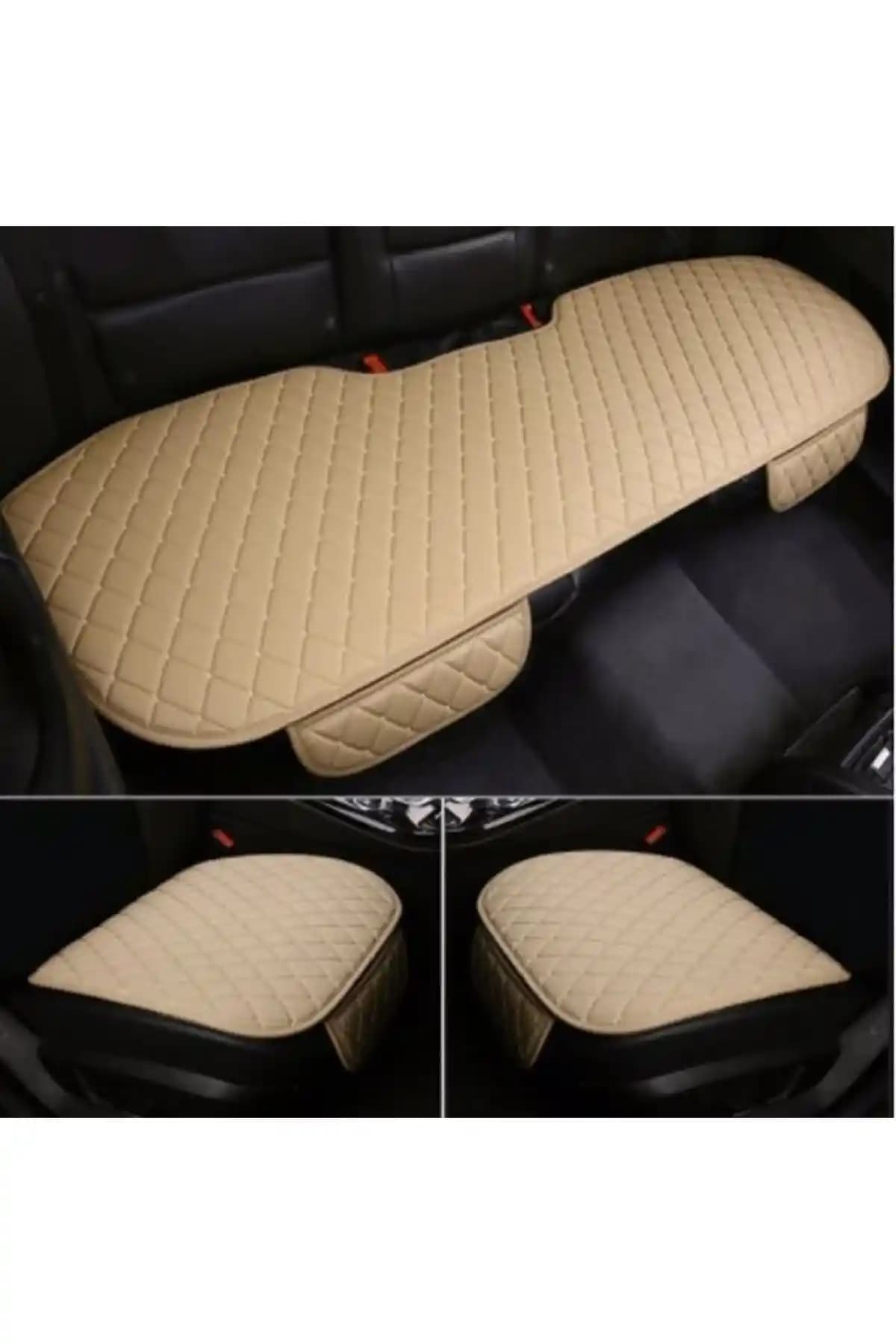 Genel Markalar Suni Deri Krem Oto Koltuk Minderi Şıklık ve Koruma Sağlayan Pratik Çözüm