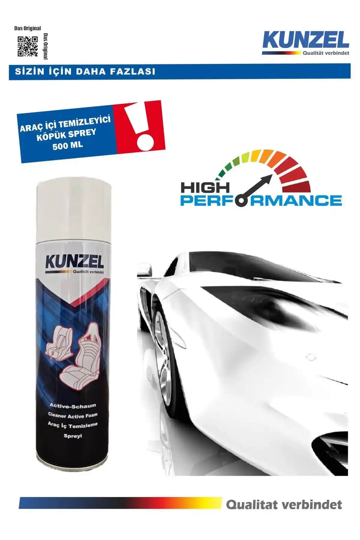 KUNZEL Döşeme ve Araç İçi Temizleyici Köpük Sprey Özellikleri ve Kullanım Kılavuzu