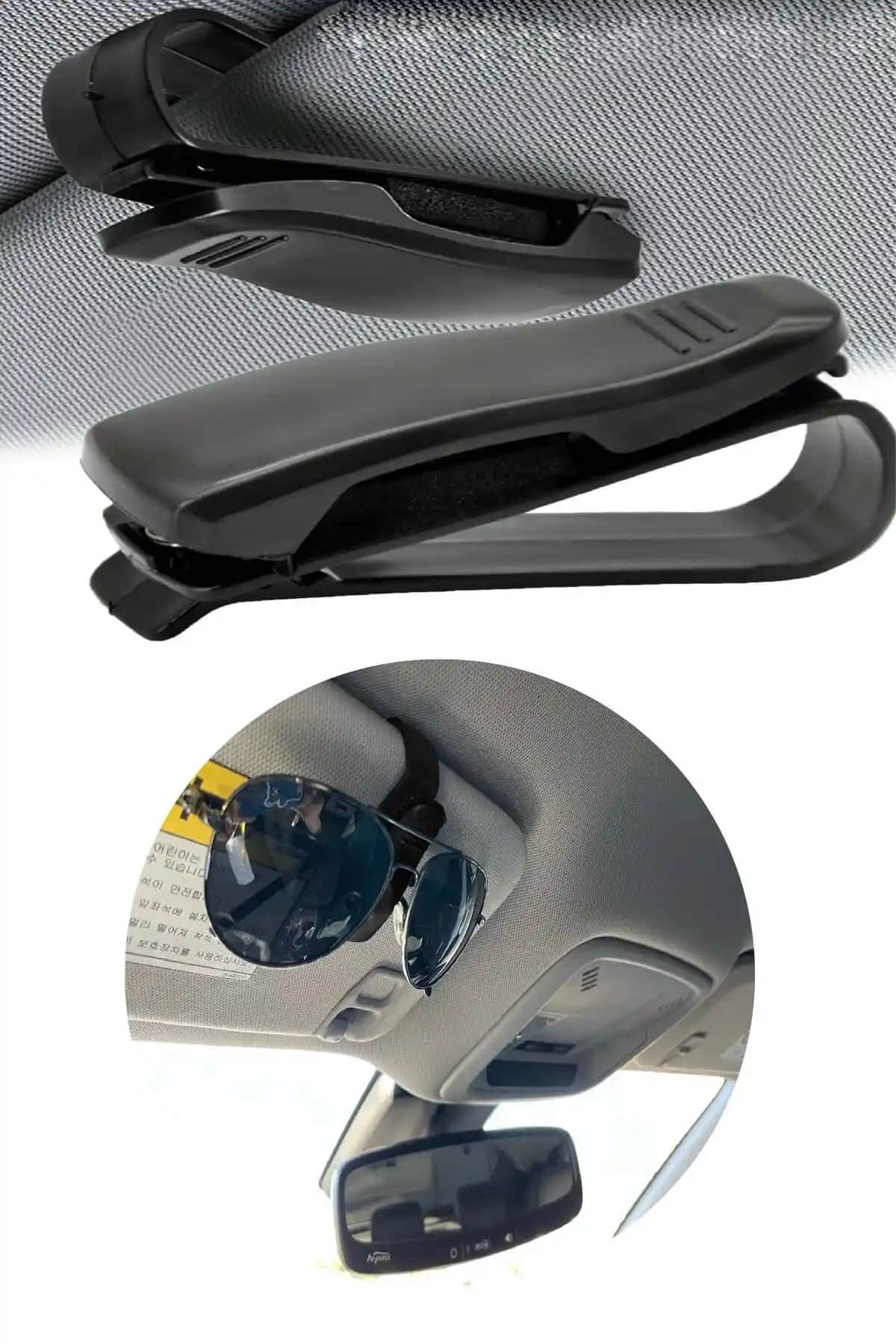 Mega Oto Market Evrensel Gözlük ve Kart Tutucu Klipsli Tasarımıyla Araç İçi Düzeni Sağlar