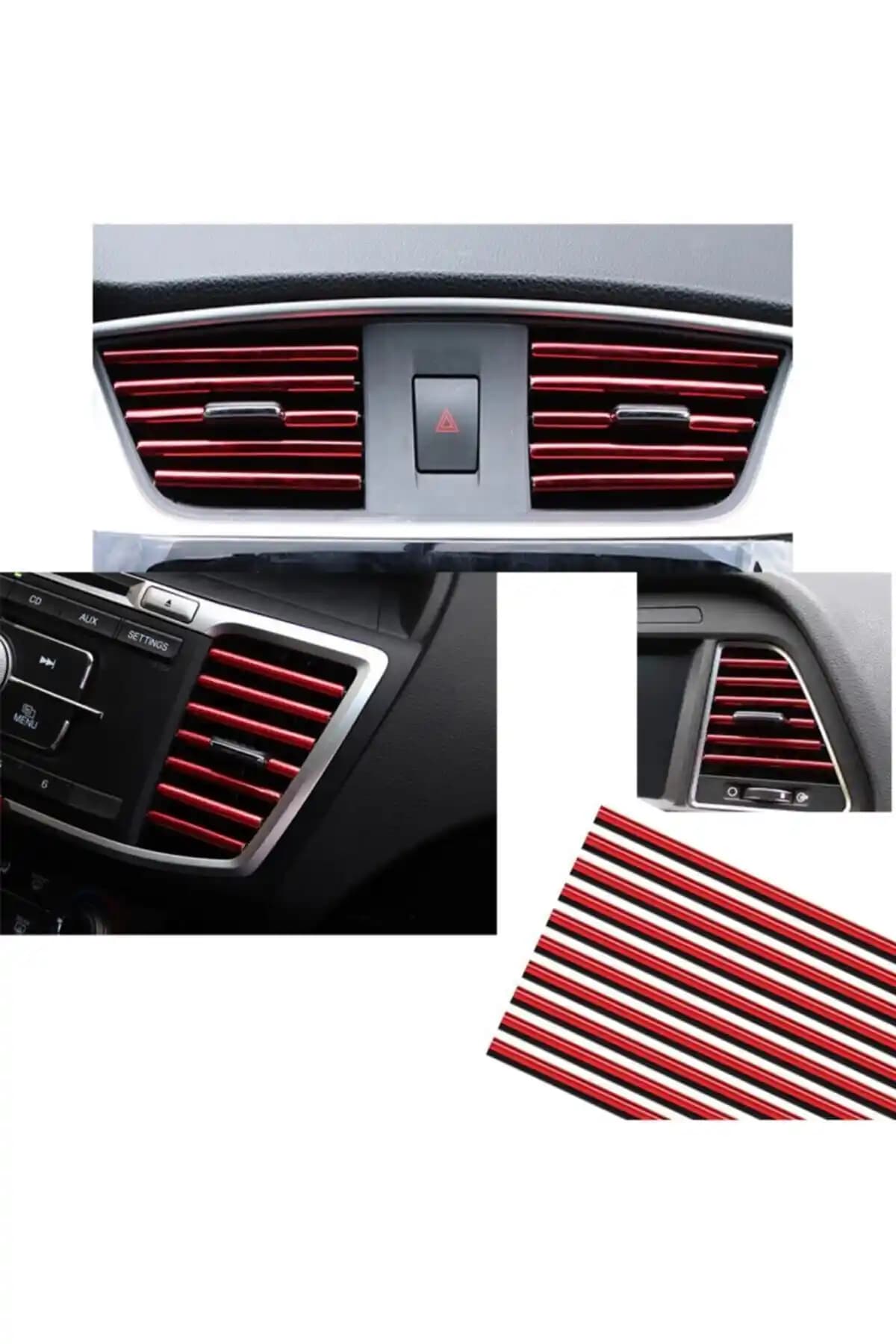 MeyZone Araç İçi Klima Izgara Dekoratif Şeritler Estetik ve Fonksiyonellik Sunar