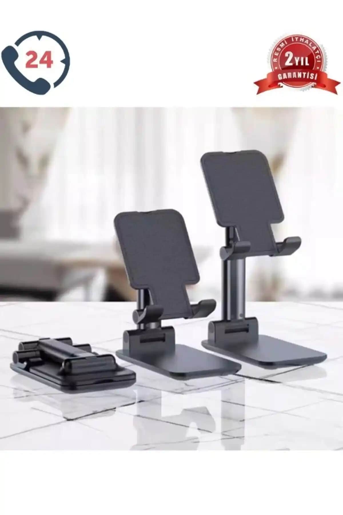 Nanopro Siyah Masaüstü Telefon Tutucu Standı: Ergonomik ve Şık Tasarım Çözümü