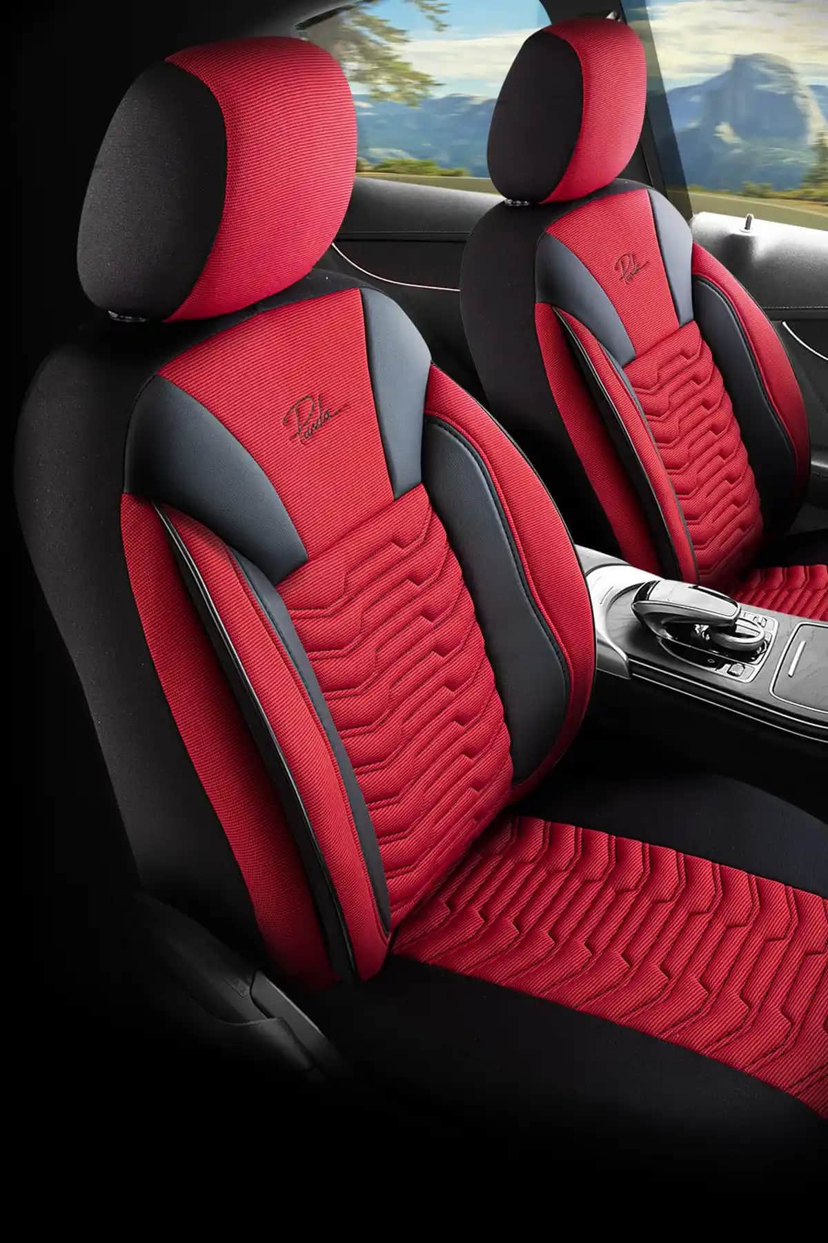 Panda Paris Serisi Pike Kumaş Oto Koltuk Kılıfı Tam Set Şık ve Dayanıklı İç Mekan Koruma