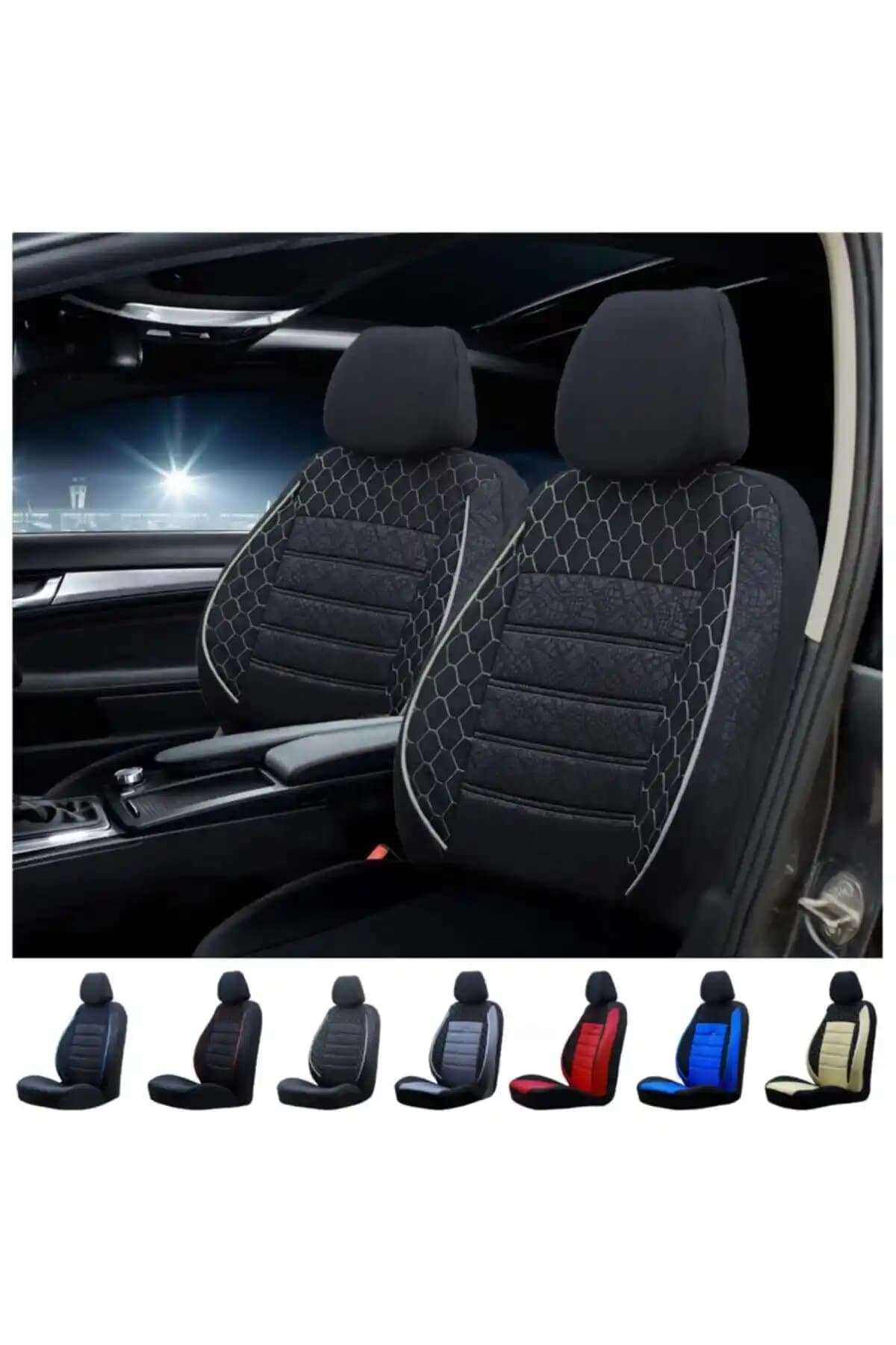 SMRAUTOACCESSORY Gof Serisi Universal Oto Koltuk Kılıfı: Estetik ve Güvenlik Çözümleri