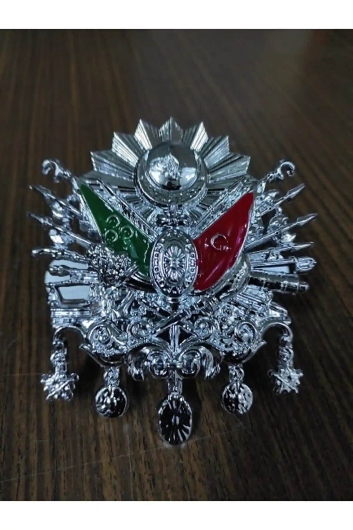 Süslene Osmanlı Tuğrası Plastik Metal Görünümlü Çok Yönlü Dekoratif Ürün