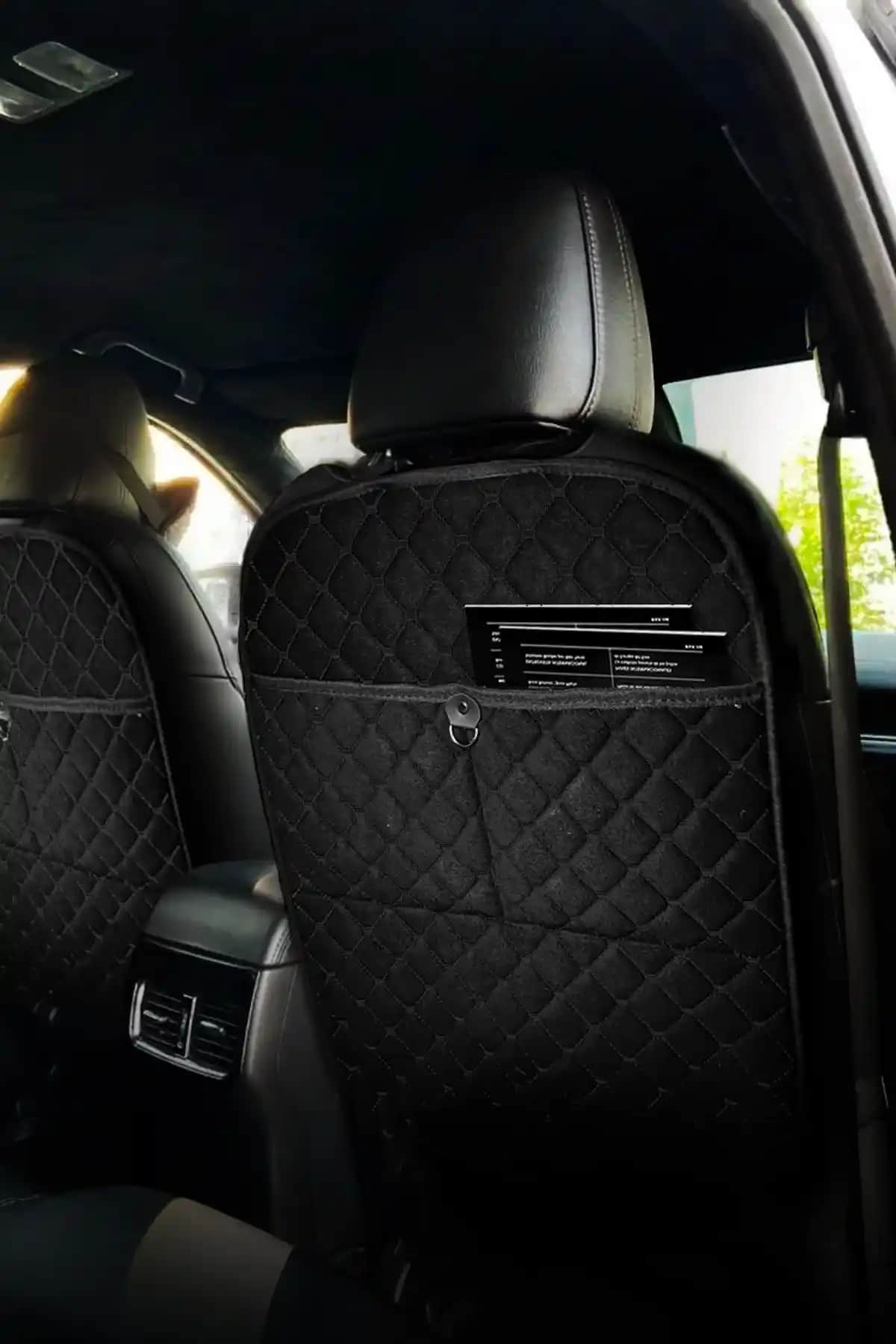 Tay Tüyü Kapitone Oto Koltuk Arkası Organizer ile Aracınızı Şık ve Düzenli Tutun