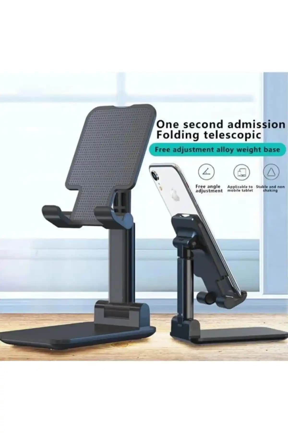 Tiffany Masa Üstü Telefon ve Tablet Tutucu Standı: Ergonomik ve Taşınabilir Tasarım