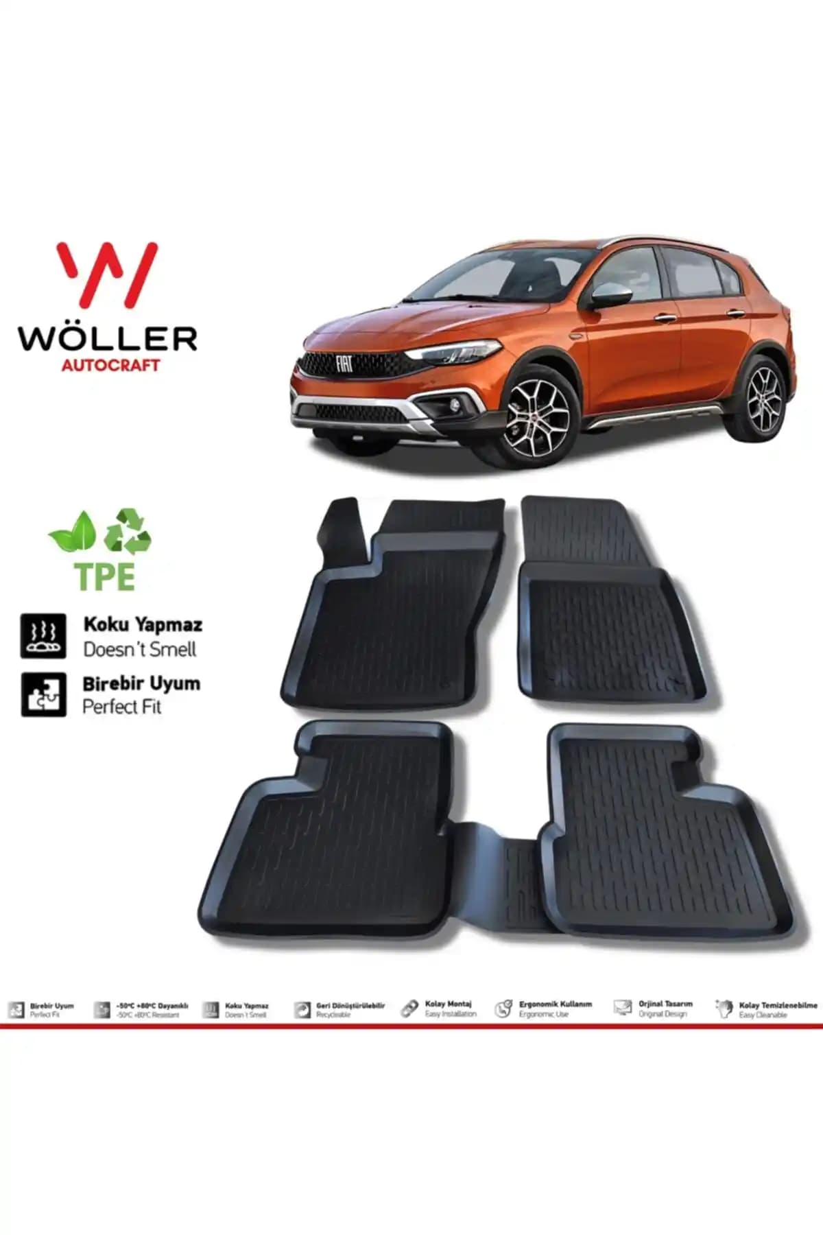 Wöller Egea Cross uyumlu 3D havuzlu paspaslar yüksek kalite ve estetik çözümler