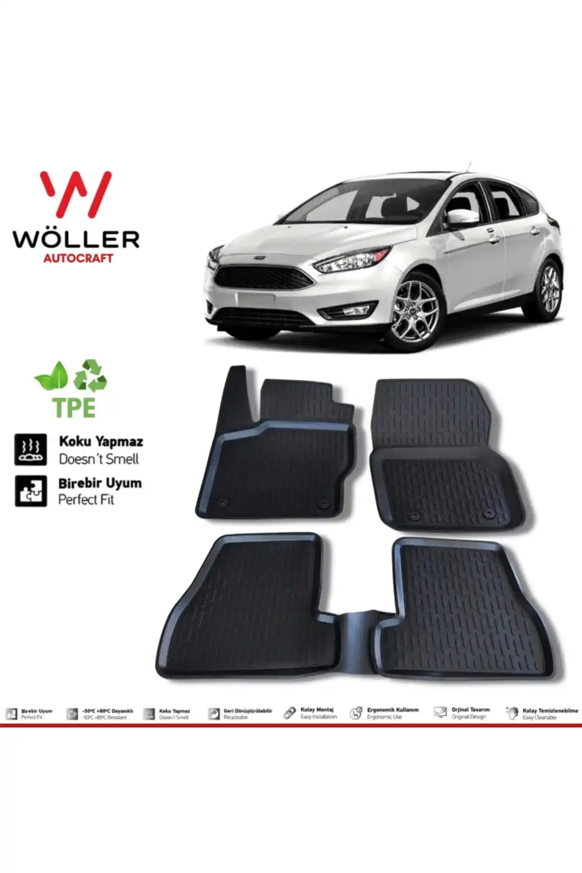 Wöller Ford Focus 2015-2018 için 3D Havuzlu Paspaslar Detaylı İnceleme ve Kullanım Rehberi