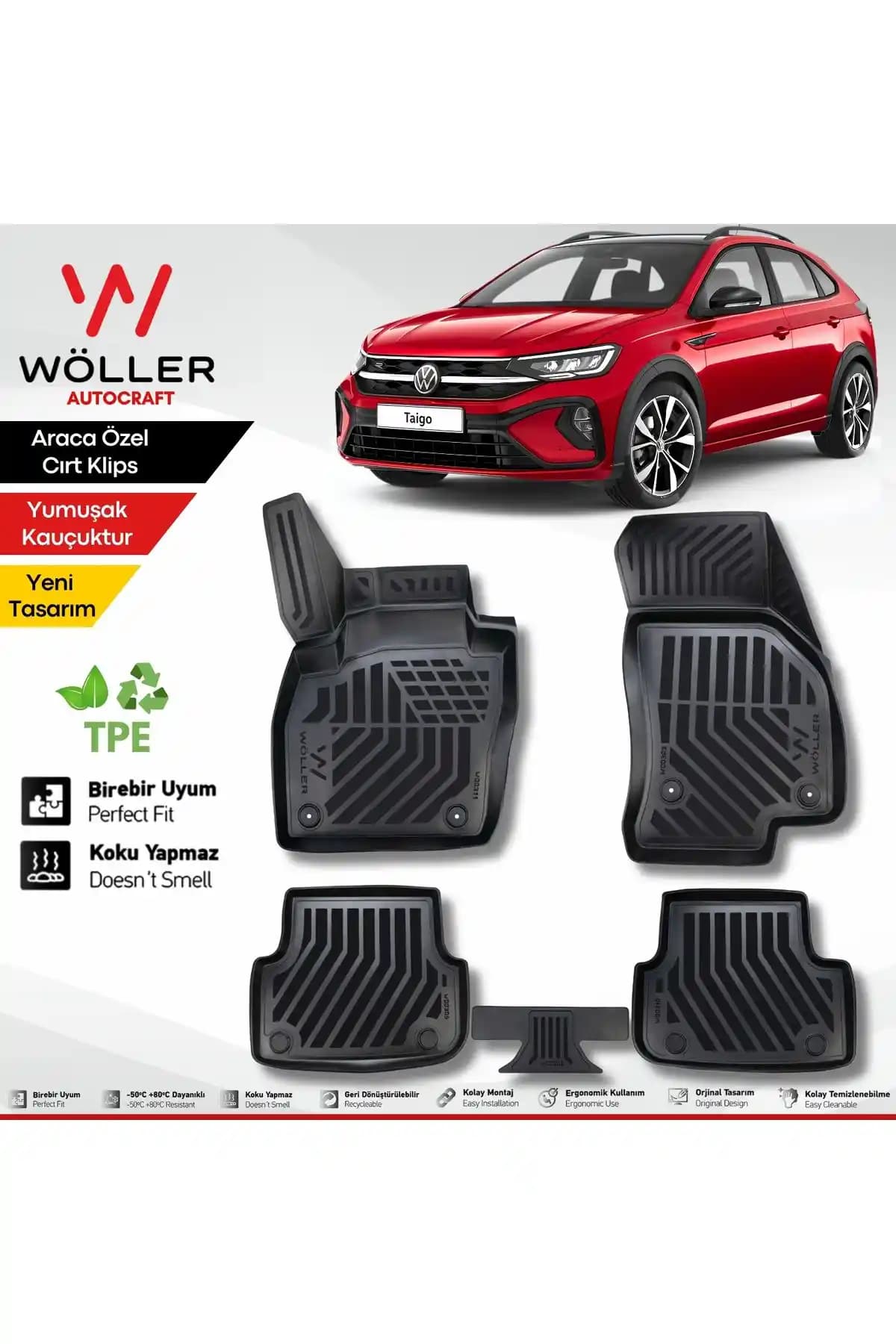Wöller VW Taigo 2022 Sonrası 3D Havuzlu Paspas Detaylı Özellikler ve Kullanım Rehberi