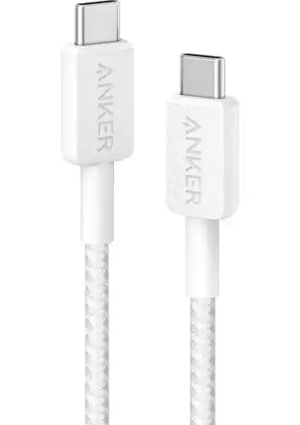 Anker 322 USB-C to USB-C 1.8m Şarj ve Veri Kablosu Yüksek Performans ve Dayanıklılık