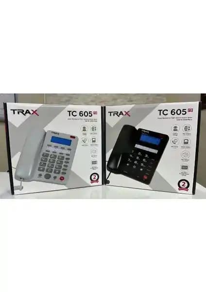 AYDOGANTICARET44 Ekranlı Masaüstü Kablolu Telefon TC-605 Gelişmiş Özelliklerle Profesyonel Kullanım İçin