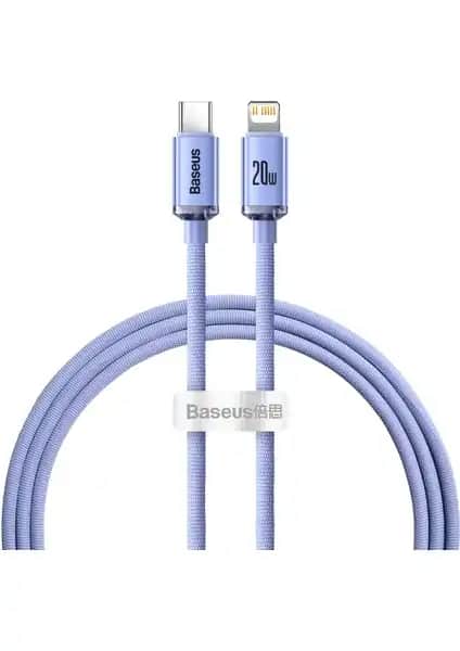 Baseus Crystal Shine 20W 120 cm Type-C Lightning Şarj Kablosu Güçlü Performans ve Şık Tasarım