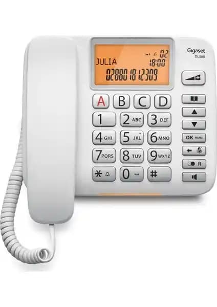 Gigaset DL580 Beyaz Masaüstü Kablolu Telefon İncelemesi ve Özellikleri