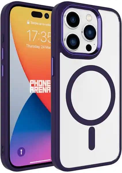 iPhone 15 Pro Max için dayanıklı ve şık MagSafe uyumlu silikon kılıfı