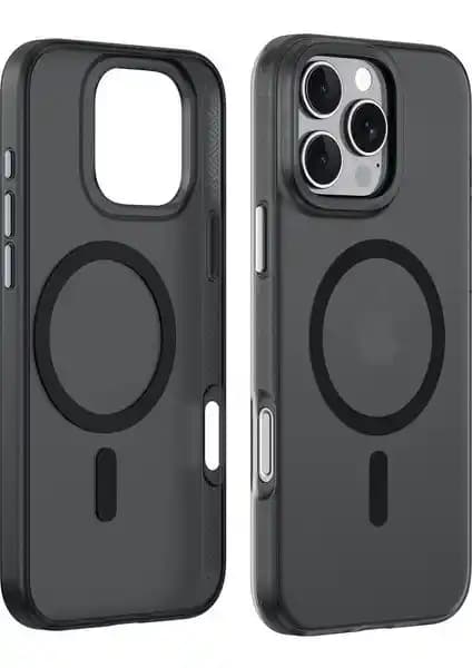 İPhone 16 Pro Max için Magsafe Uyumluluğu ve Şıklık Sunan Lüks Silikon Kılıfı