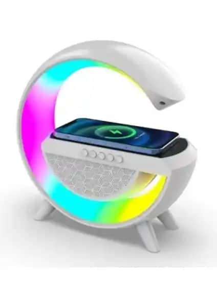 Kablosuz Şarj Standlı RGB Hoparlör: Modern Tasarım ve Çok Fonksiyonlu Müzik Deneyimi