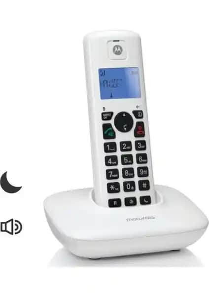 Motorola T401+ Kablosuz Handsfree Dect Telefon Modern Tasarım ve Uzun Pil Ömrü ile