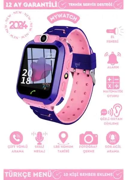 My Watch Q12 Çocuk Takip Saati Güvenli ve Çok Fonksiyonlu Akıllı İzleme Cihazı