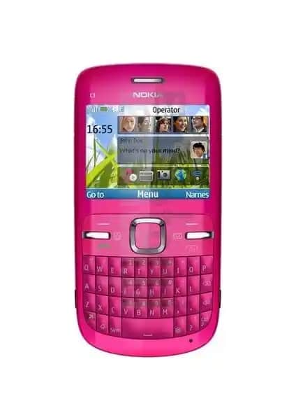 Nokia C3-00 Tuşlu Pembe Cep Telefonu Günlük Kullanım İçin Pratik ve Güvenilir