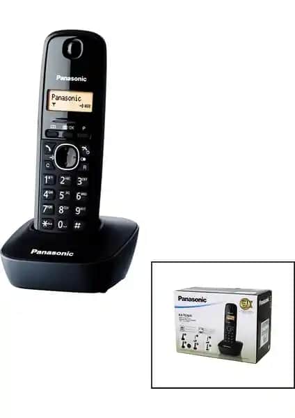 Panasonic KX-TG1611 Siyah Kablosuz Dijital Telefon Modern Tasarım ve Kullanım Kolaylığıyla