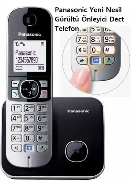 Panasonic KX-TG6811 Siyah Kablosuz Telefon Modern İletişim İçin Güçlü ve Şık Tasarım