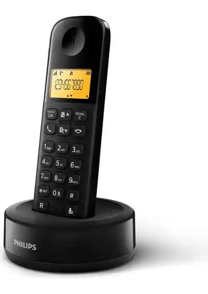 Philips D1601B Dect Telefon Siyah: Modern Tasarım ve Çevre Dostu Özellikler