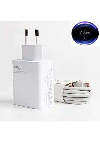 Robeve 67W Turbo Şarj Aleti Xiaomi ve Tüm Telefonlarla Uyumlu Güvenli Hızlı Şarj