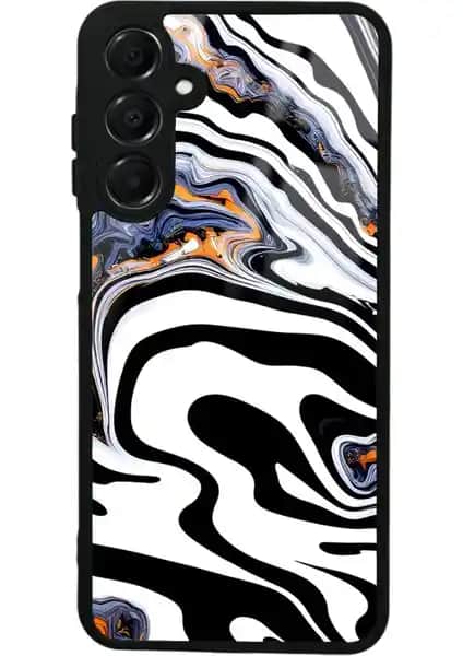 Samsung A16 için Beyaz Mermer Tasarımlı Parlak Koruyucu Telefon Kılıfı