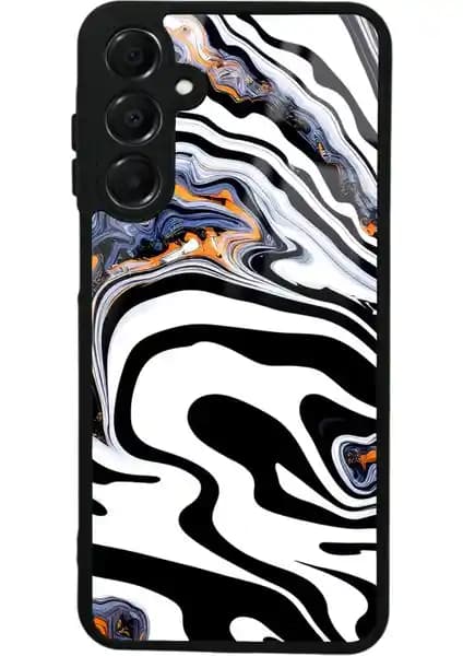 Samsung A16 için Beyaz Mermer Tasarımlı Parlak Koruyucu Telefon Kılıfı